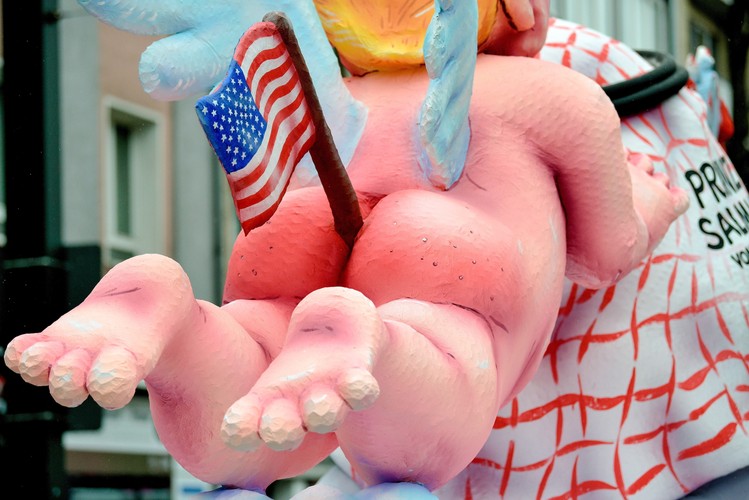 Karykatura Donalda Trumpa