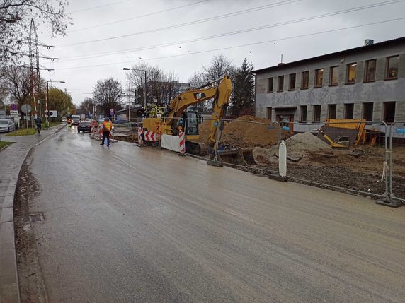 Wypadek na ul. Ciepłowniczej w Krakowie