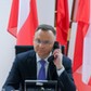 Luty 2022. Andrzej Duda w czasie rozmowy telefonicznej