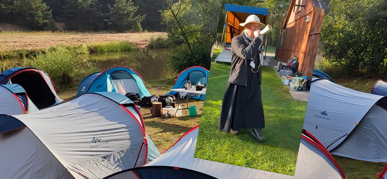 Najweselszy polski biskup trąbił w kapeluszu o 6 rano. "Budzimy, budzimy się" [WIDEO]