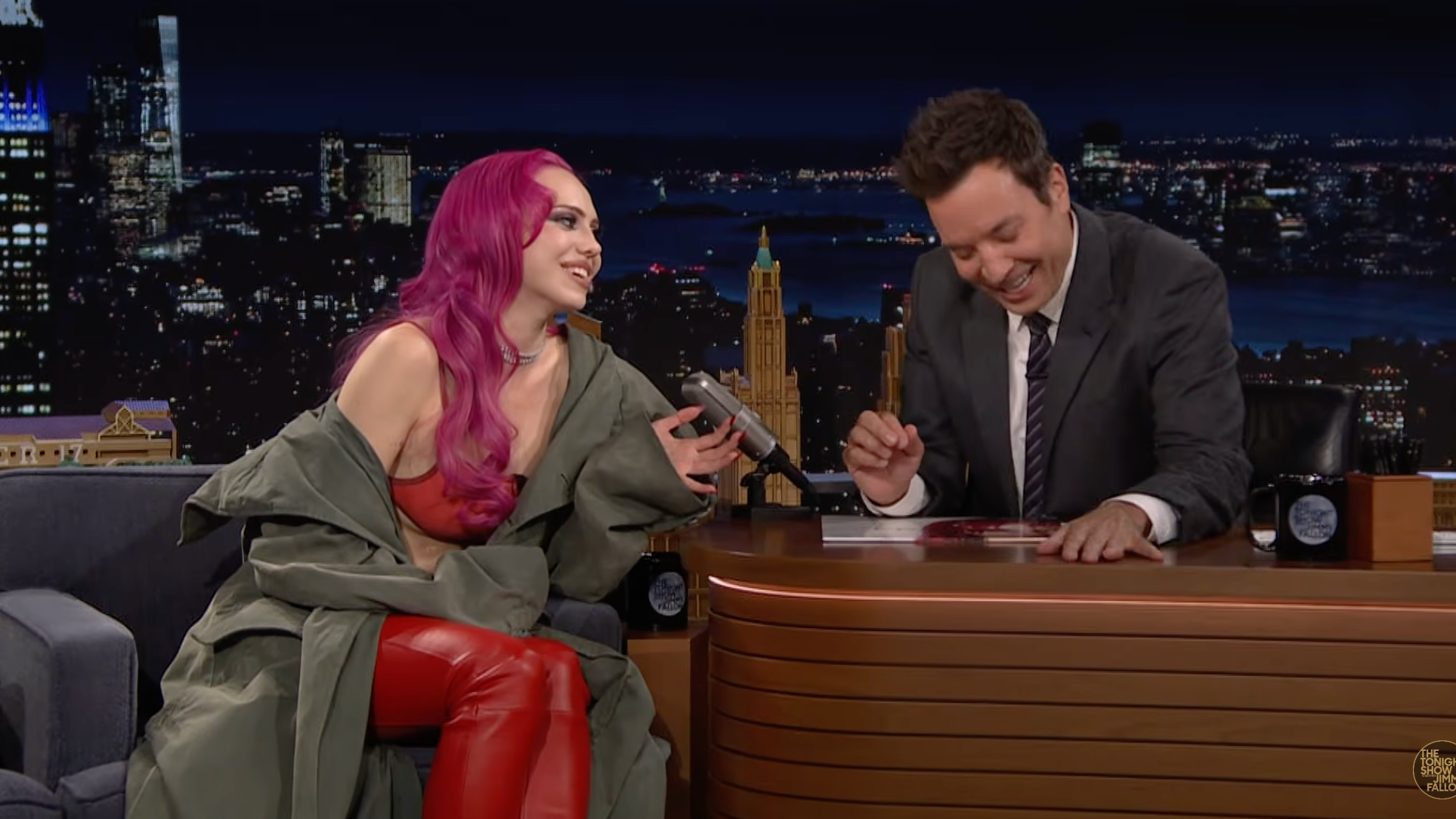 Slovenská speváčka Adéla a Jimmy Fallon.