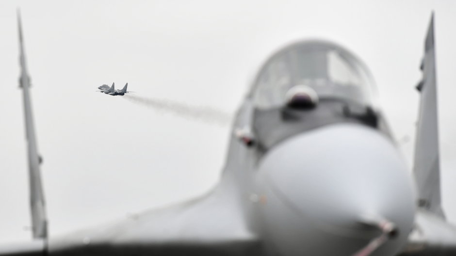 Myśliwiec MiG-29 w 22. Bazie Lotnictwa Taktycznego w Malborku