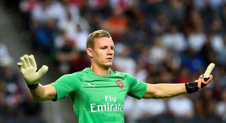 Arsenal's goalkeeper Bernd Leno will make his competitive debut in the Europa League on Thursday