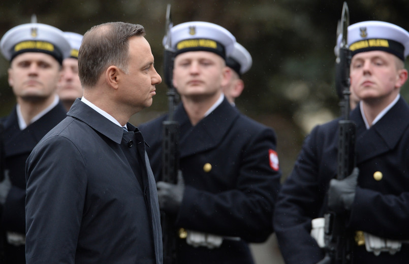 Prezydent Andrzej Duda podczas dorocznej odprawy kierowniczej kadry MON i sił zbrojnych.