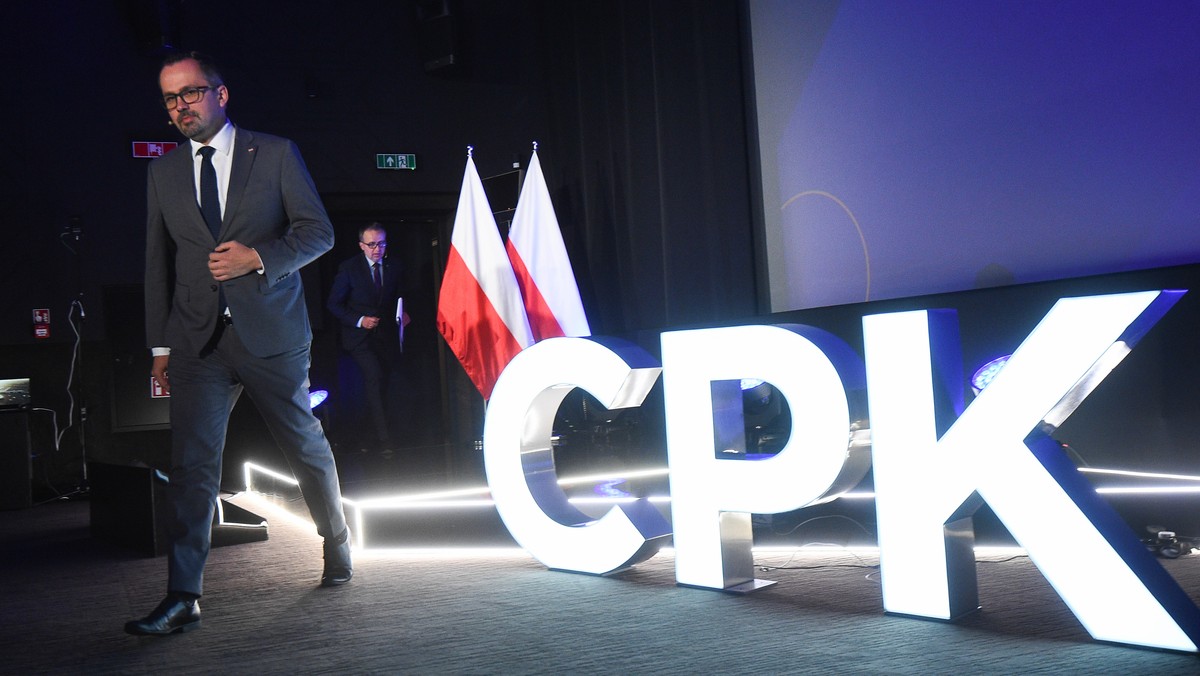 Marcin Horała na prezentacji projektu Centralnego Portu Komunikacyjnego