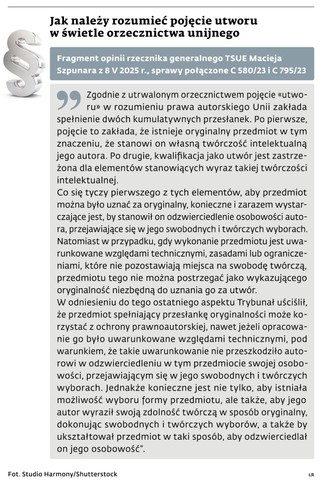 Jak należy rozumieć pojęcie utworu w świetle orzecznictwa unijnego
