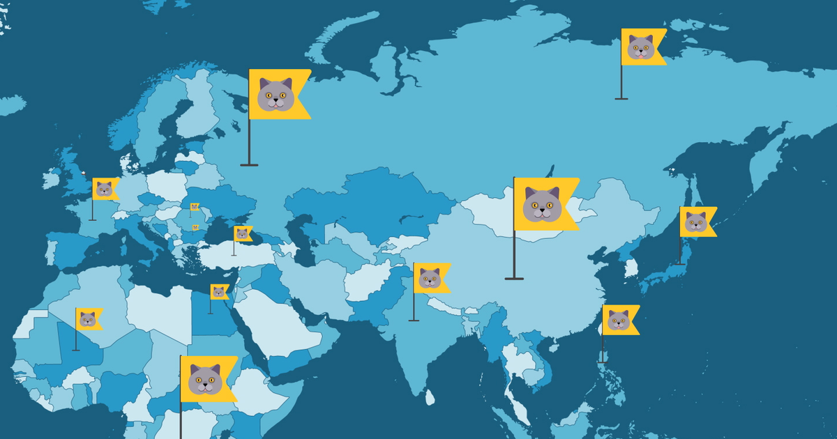 Animated map shows how cats spread across the world | Business Insider ...