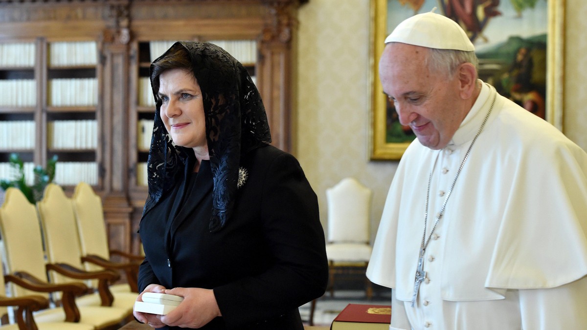 Beata Szydło, papież Franciszek