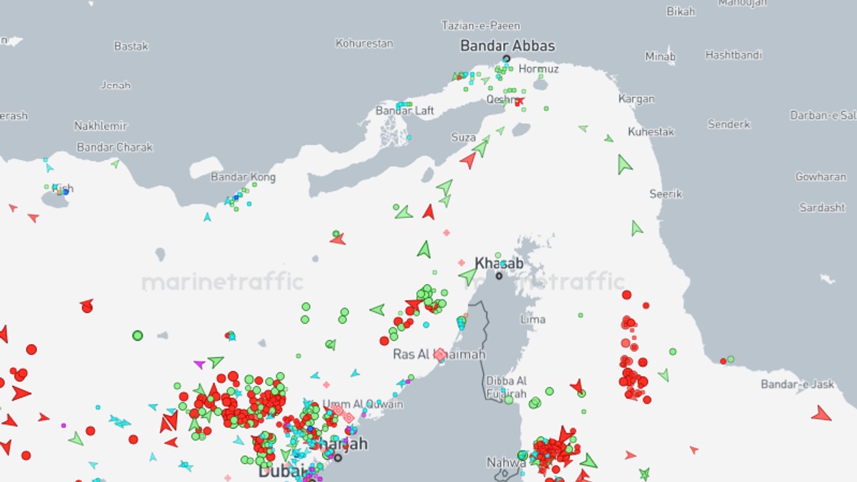 Mapa, blokada Ormuskog moreuza