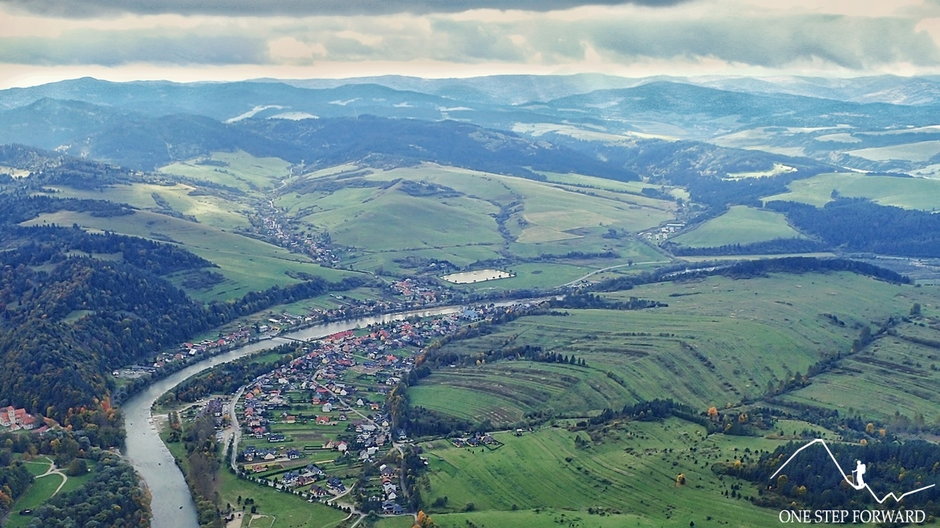 Widok na Przełom Dunajca i Sromowce Niżne 