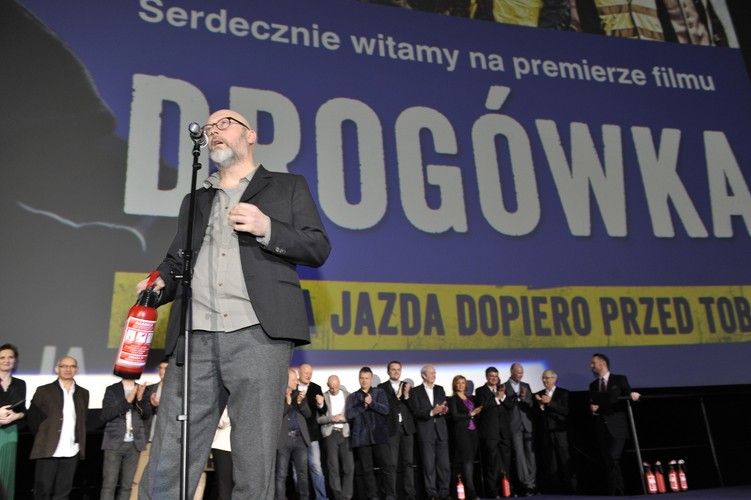 Wojciech Smarzowski na premierze 'Drogówki'