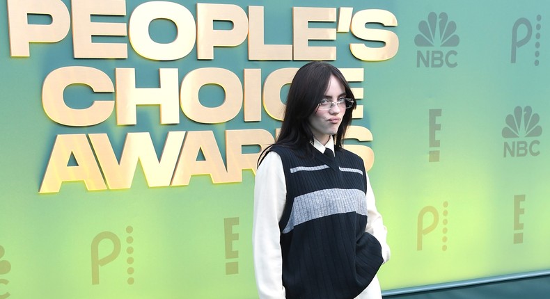 Billie Eilish reportedly made comments about TikTokers' presence at the People's Choice Awards.Steve Granitz/FilmMagic