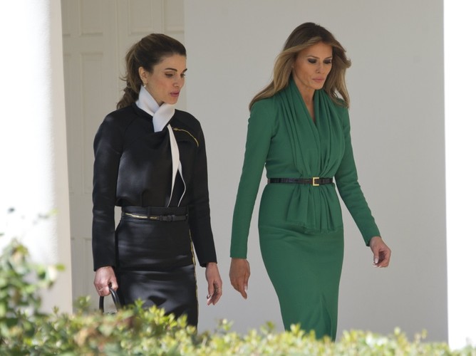 Królowa Rania i Melania Trump