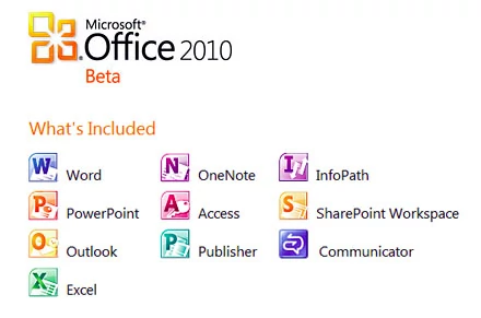 Aplikacje dostępne w Office 2010 beta