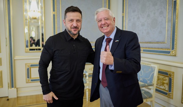 Volodimir Zelenski i Lindzi Grejem u Kijevu 10. jula