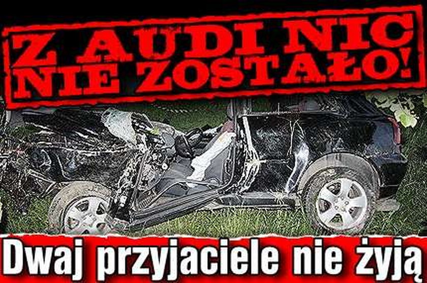 Z audi nic nie zostało! Dwaj przyjaciele nie żyją