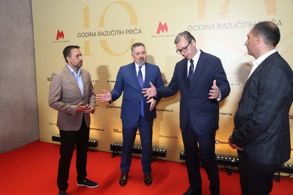 Čelni ljudi Medijske mreže sa predsednikom Srbije Aleksandrom Vučićem