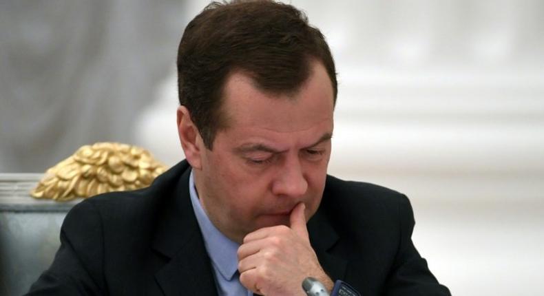 In televised remarks, Russian Prime Minister Dmitry Medvedev said opposition leader Alexei Navalny says that 'everyone is horrible, choose me for president'