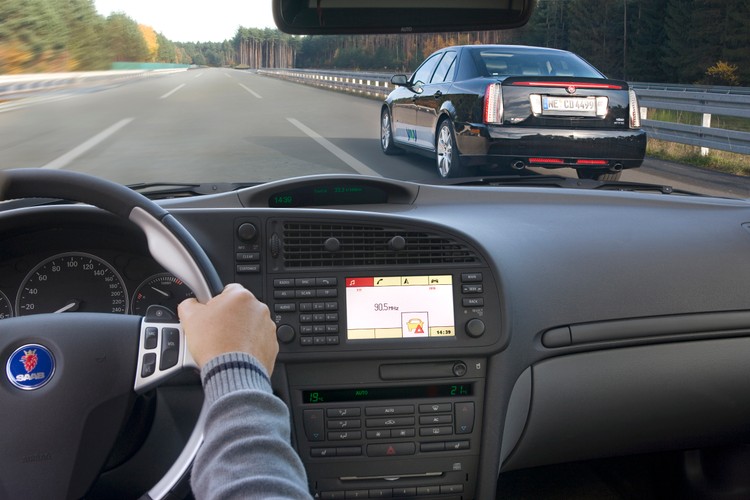 Informacja, którą widzi kierowca na wyświetlaczu