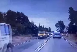 Kierowca ciężarówki nie spodziewał się, kto za nim jedzie i wszystko obserwuje [WIDEO]