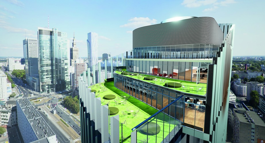 Przyszli pracownicy kompleksu Mennica Legacy Tower będą mieli do dyspozycji 5 tarasów. Dwa niższe znajdą się na piątym piętrze wieży i siódmym piętrze budynku zachodniego. Trzy pozostałe będą należeć do biur najemców na trzech ostatnich piętrach 140-metrowej wieży.