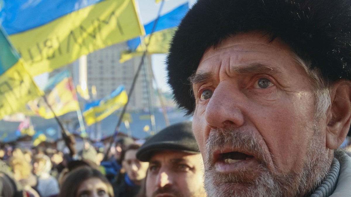 Ukraina Kijów Majdan Niepodległości protest