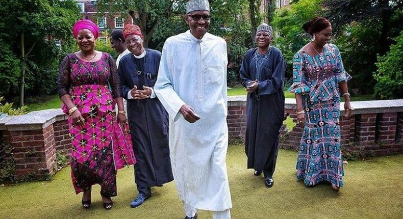 President Buhari meets Lai Mohammed and Abike Dabiri