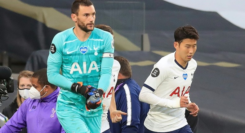 Tottenham captain Hugo Lloris and team-mate Son Heung-min were involved in an ugly clash