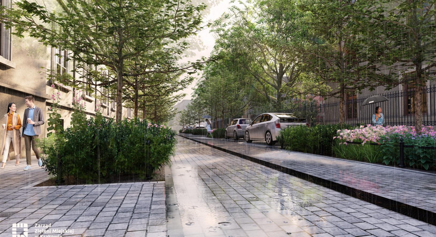 Projekt Zielona Krupnicza to przebudowa ulicy, która nadała jej zupełnie nowy charakter