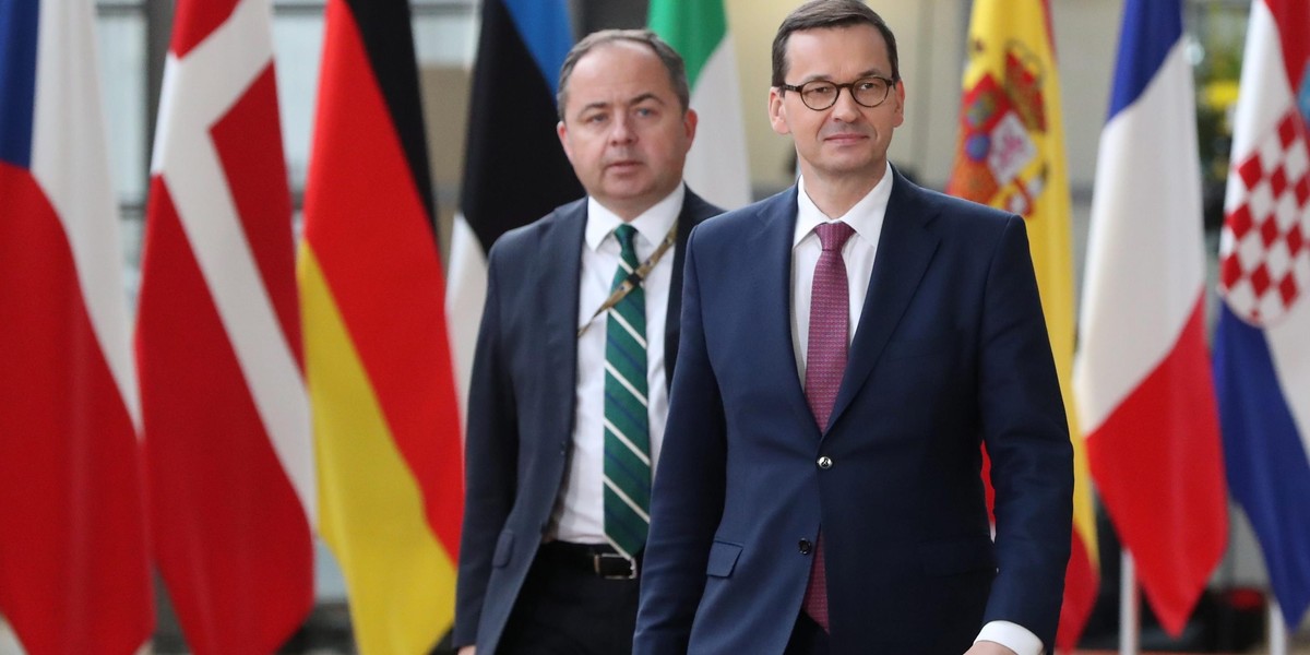 Mateusz Morawiecki podczas szczytu UE w Brukseli