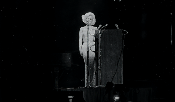 Marilyn Monroe podczas występu w Madison Square Garden, Nowy Jork, 19 maja 1962 r.