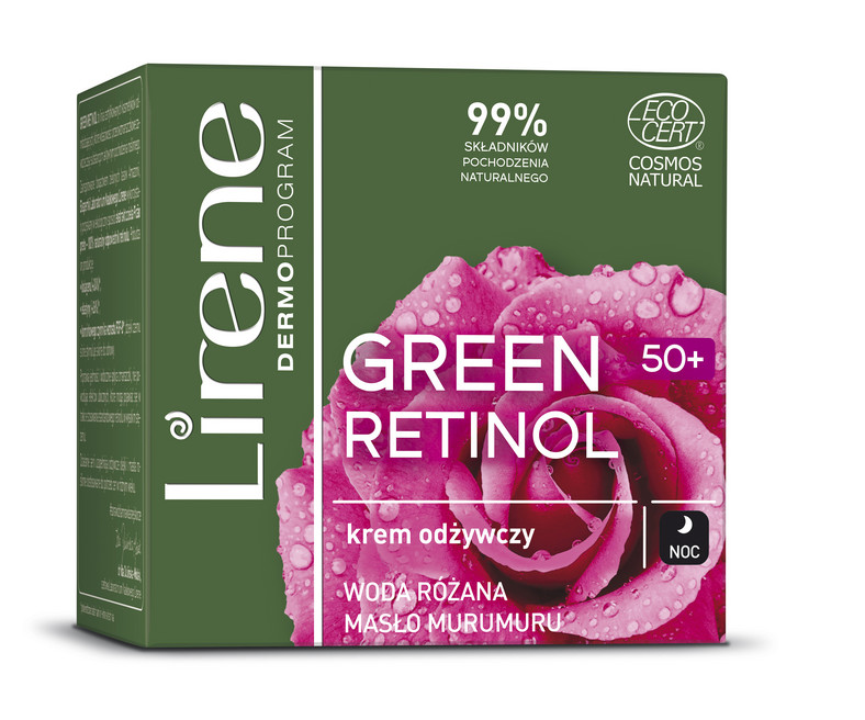 LIRENE Green Retinol krem odżywczy na noc 50+