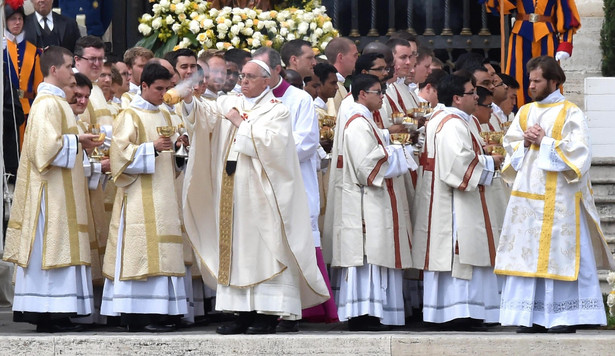 Uroczystości kanonizacyjne papieża Jana Pawła II i Jana XXIII w Watykanie. Fot. EPA/ETTORE FERRARI/PAP/EPA