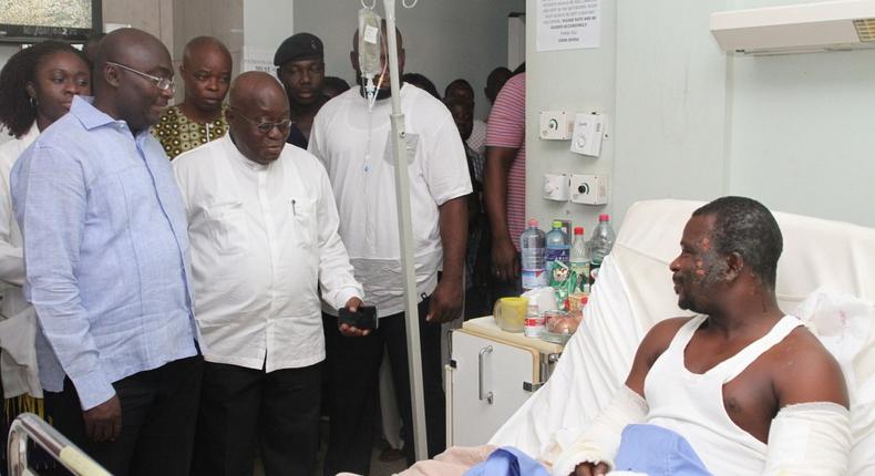 Nana Addo donates his November salary to Korle-Bu accident centre