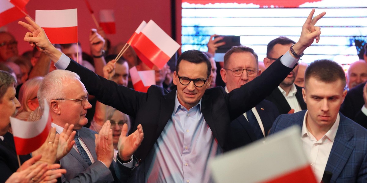 Mateusz Morawiecki w Łodzi 27 stycznia 2024. 