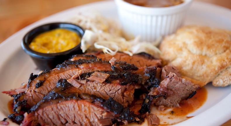 Specialty dishes, like brisket, are usually a good thing to order from barbecue restaurants.iStock / Getty Images Plus