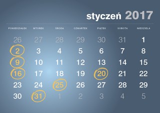 Kalendarz podatnika. Terminy, o których musisz pamiętać w 2017 roku