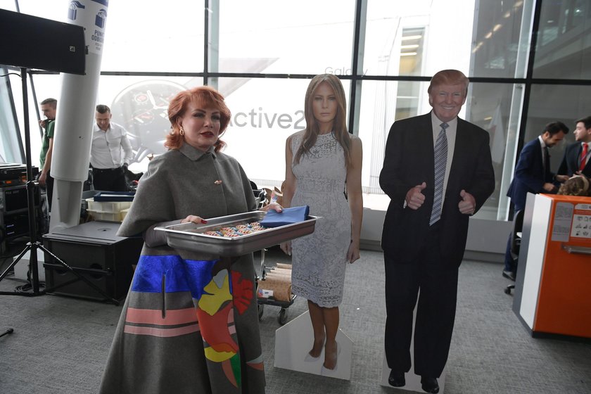 Georgette Mosbacher na spotkaniu Dudy z Trumpem zaskoczyła strojem