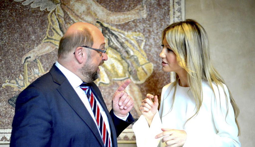 Magdalena Ogórek i Martin Schulz