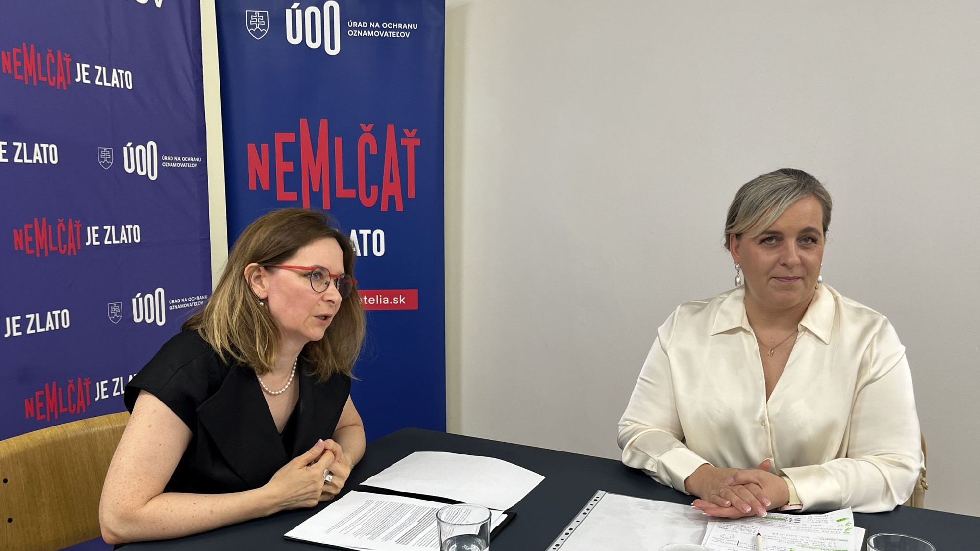 Zuzana Dlugošová a oznamovateľka Miroslava Gál