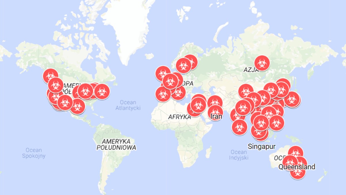 Koronawirus. Interaktywna mapa zasięgu wirusa. Gdzie jest koronawirus? 
