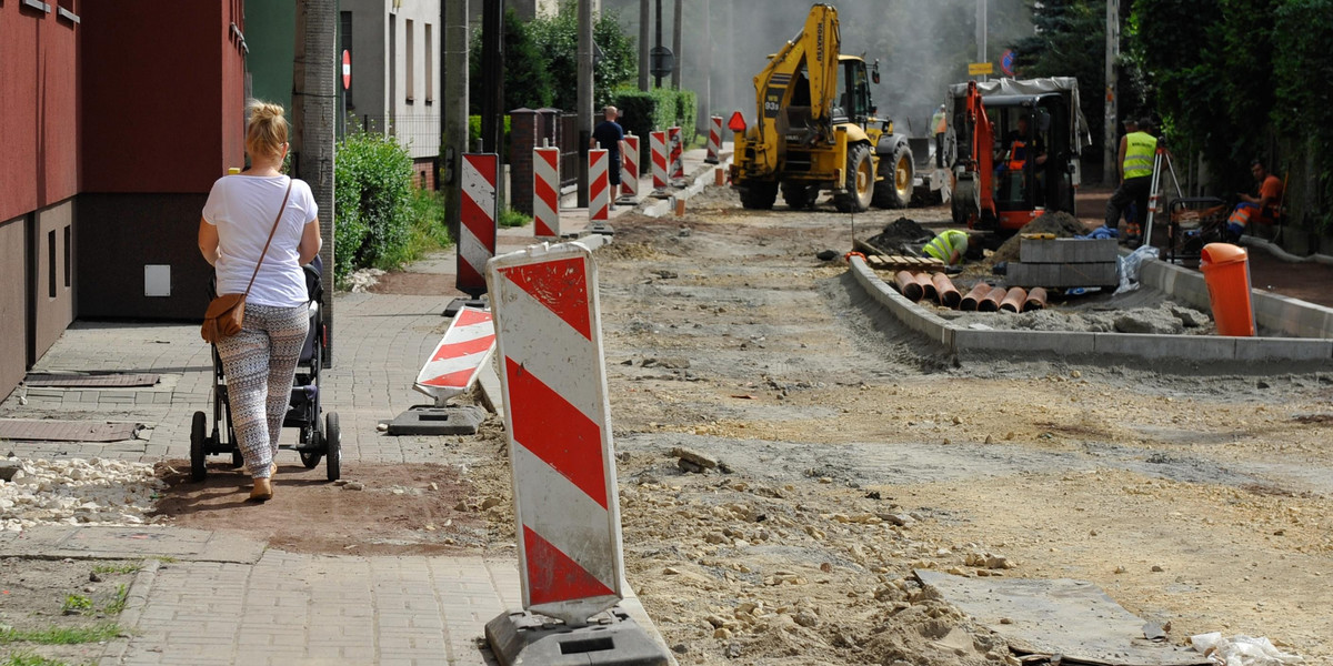 Remont ulicy Tyskiej w Katowicach trwa od czerwca