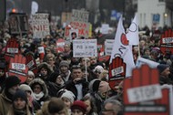 Protest against abortion law in Warsaw