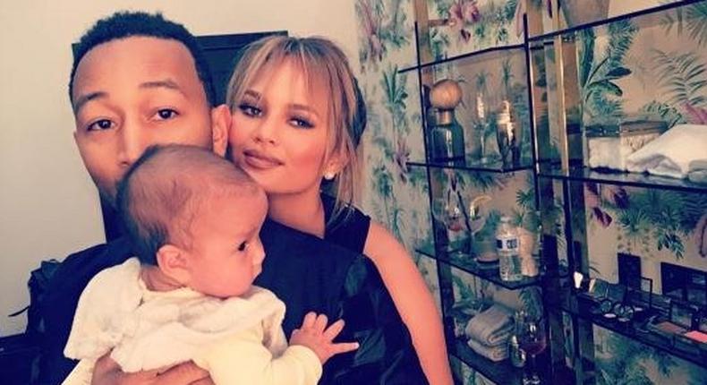 John Legend, Chrissy Teigen and daughter, Luna