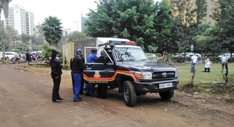 File image of a police Land Rover in Nairobi