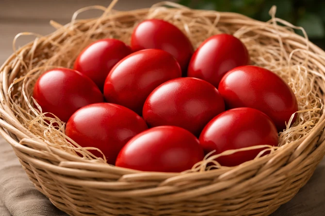 Farbanje varzilom jajima daje savršenu crvenu boju