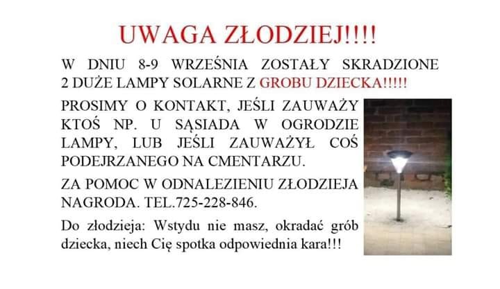 Apel zamieszczony w mediach społecznościowych