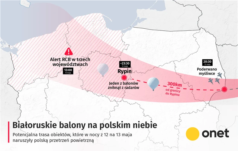 Białoruskie balony na polskim niebie