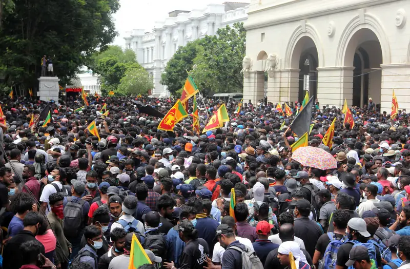 Sobotnie protesty na Sri Lance