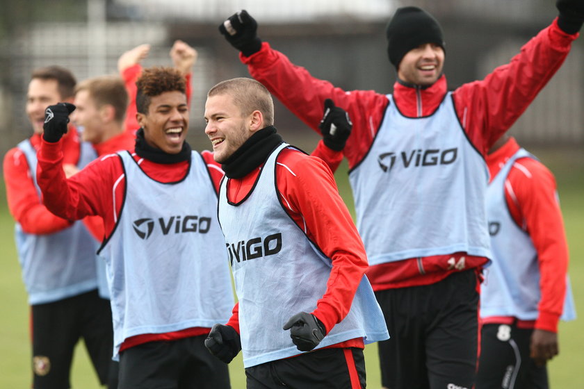 Trening piłkarzy Widzewa